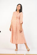 Aadoo Pintuck Midi in Peach — view 1