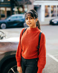 Agni Ribbed Turtleneck in Orange — view 1