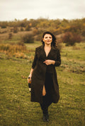 Amavas Coat Dress in Black — view 1