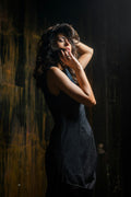 Amavas Cowl-Neck Midi in Black — view 1