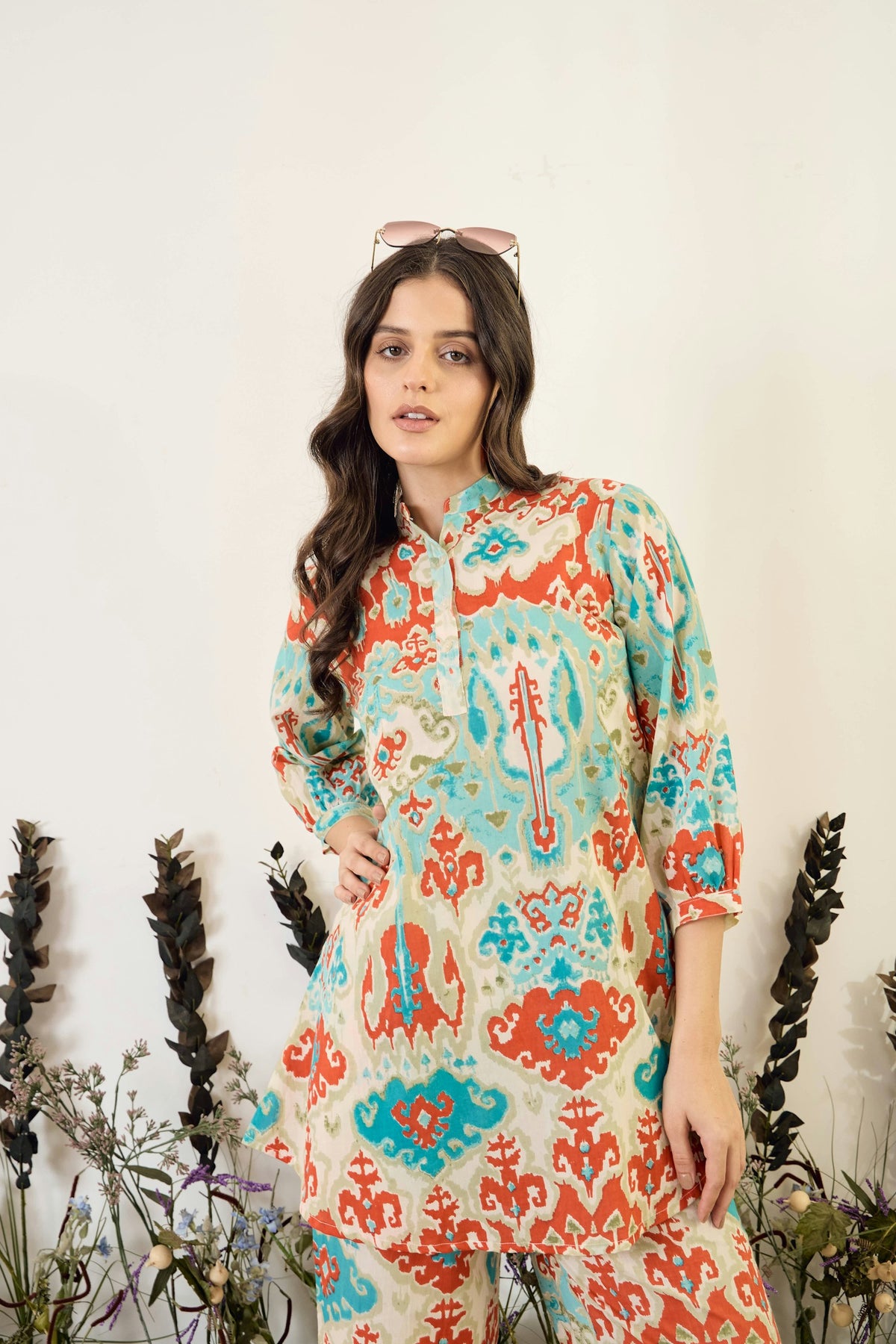 Ananya Printed Tunic Dress in Multicolour — view 1