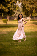 Champa Ruffle Maxi in Blush — view 1