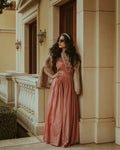 Gulkand Embroidered Maxi in Dusty Rose — view 1