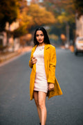 Kesar Longline Trench in Mustard — view 1