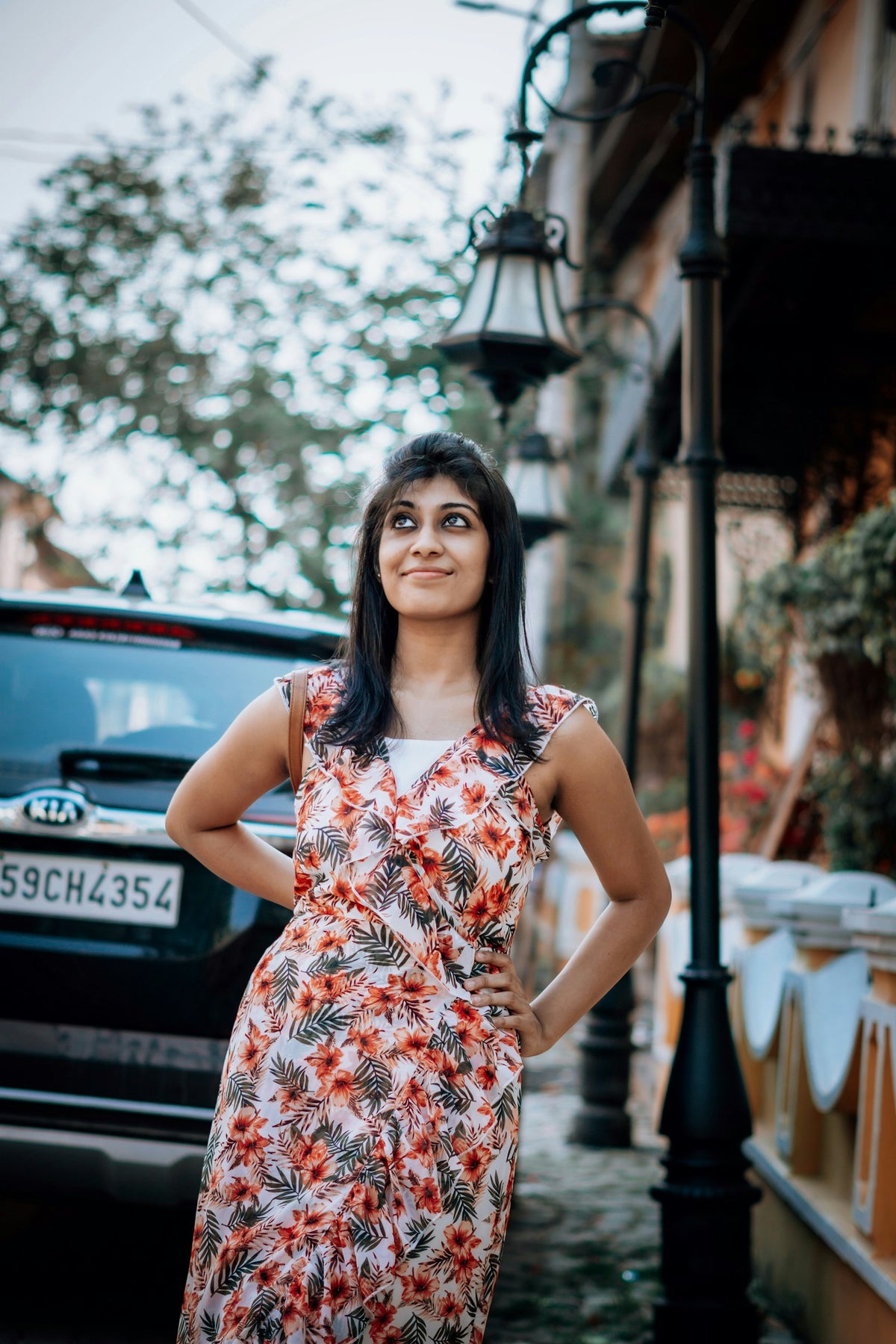 Patang Floral Wrap Dress in Ivory Floral — view 1