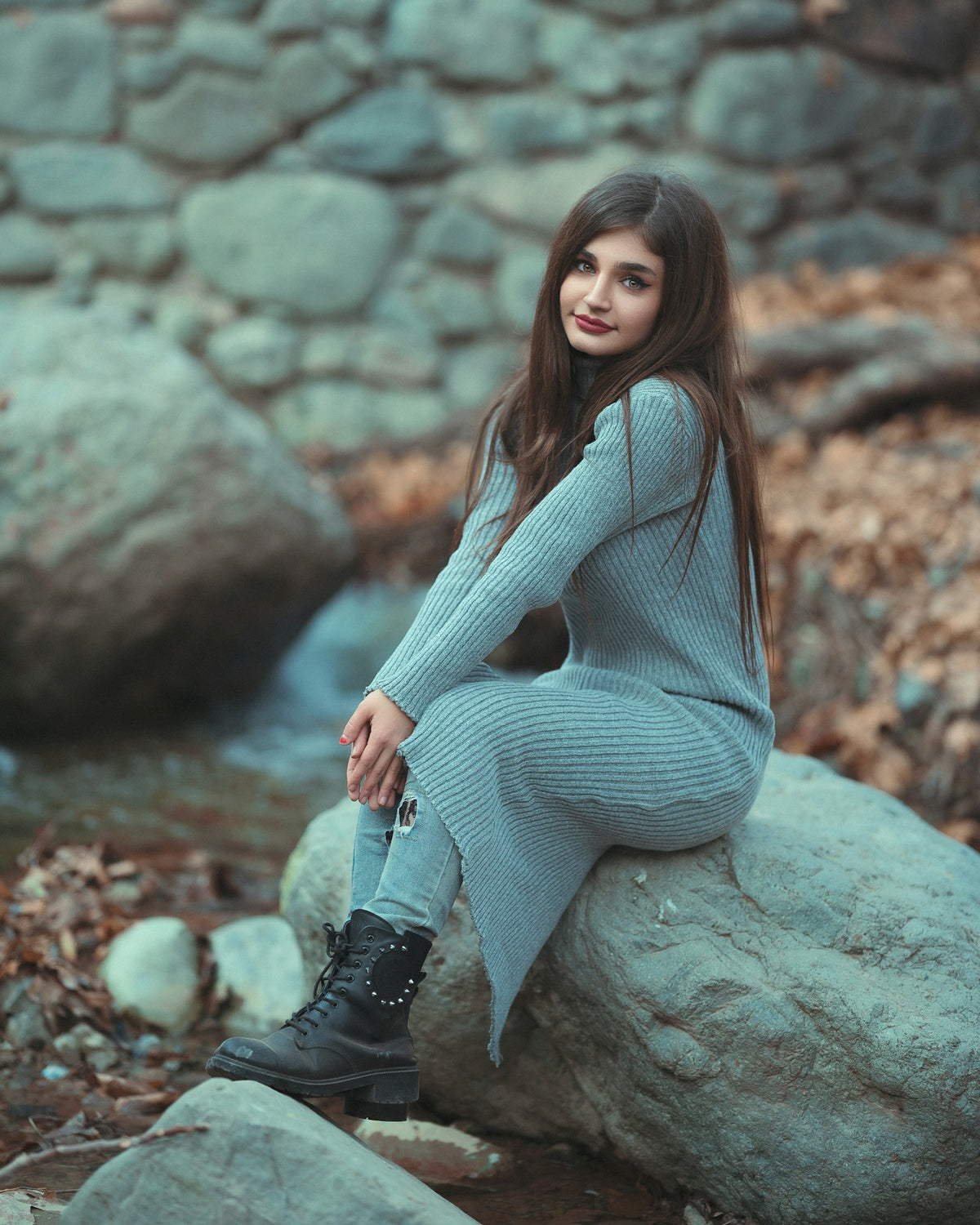 Sagar Knit Lounge Co-ord in Sage — view 1