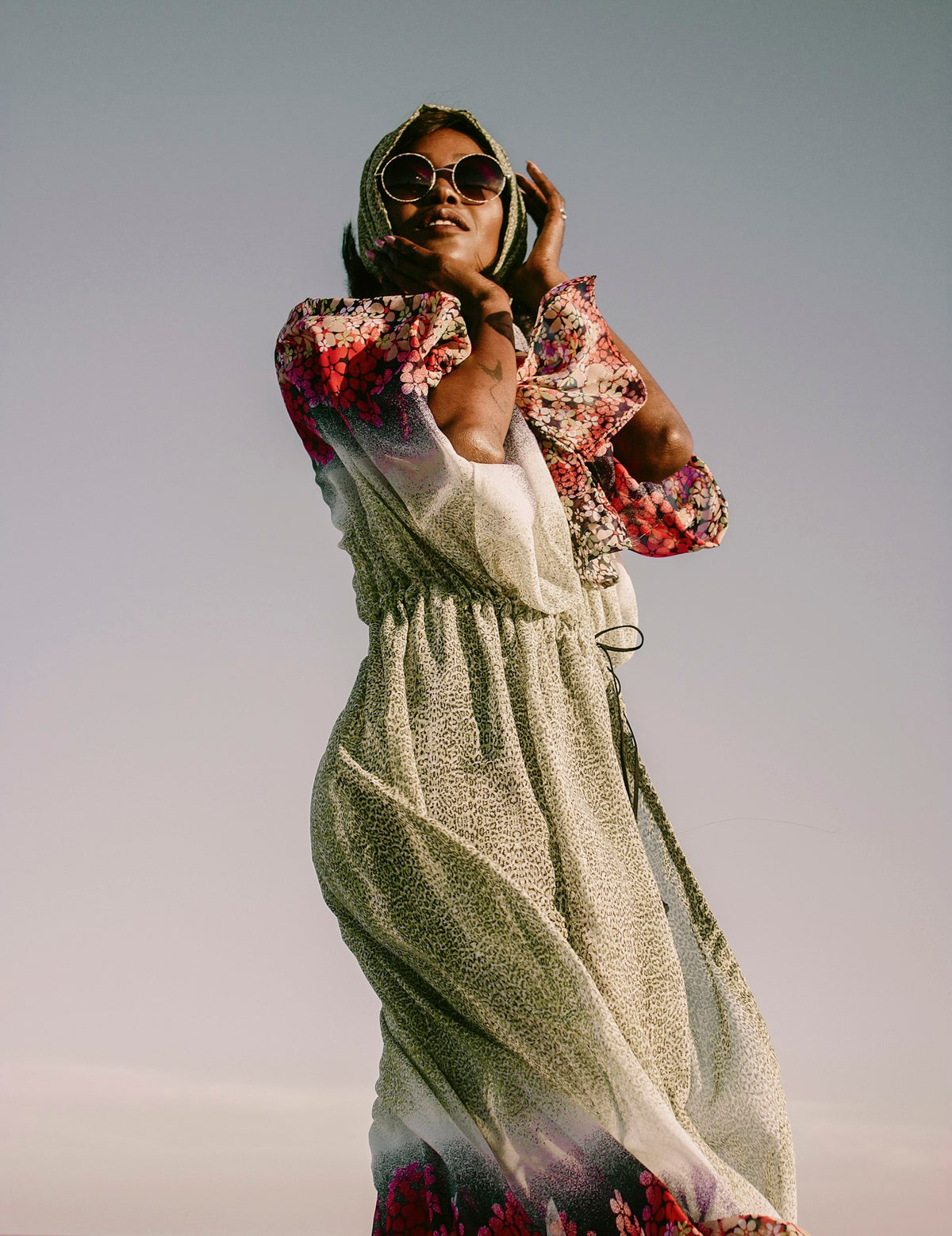 Sage Chiffon Maxi in Sage — view 1