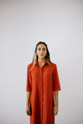 Santra Shirt Midi in Burnt Orange — view 1
