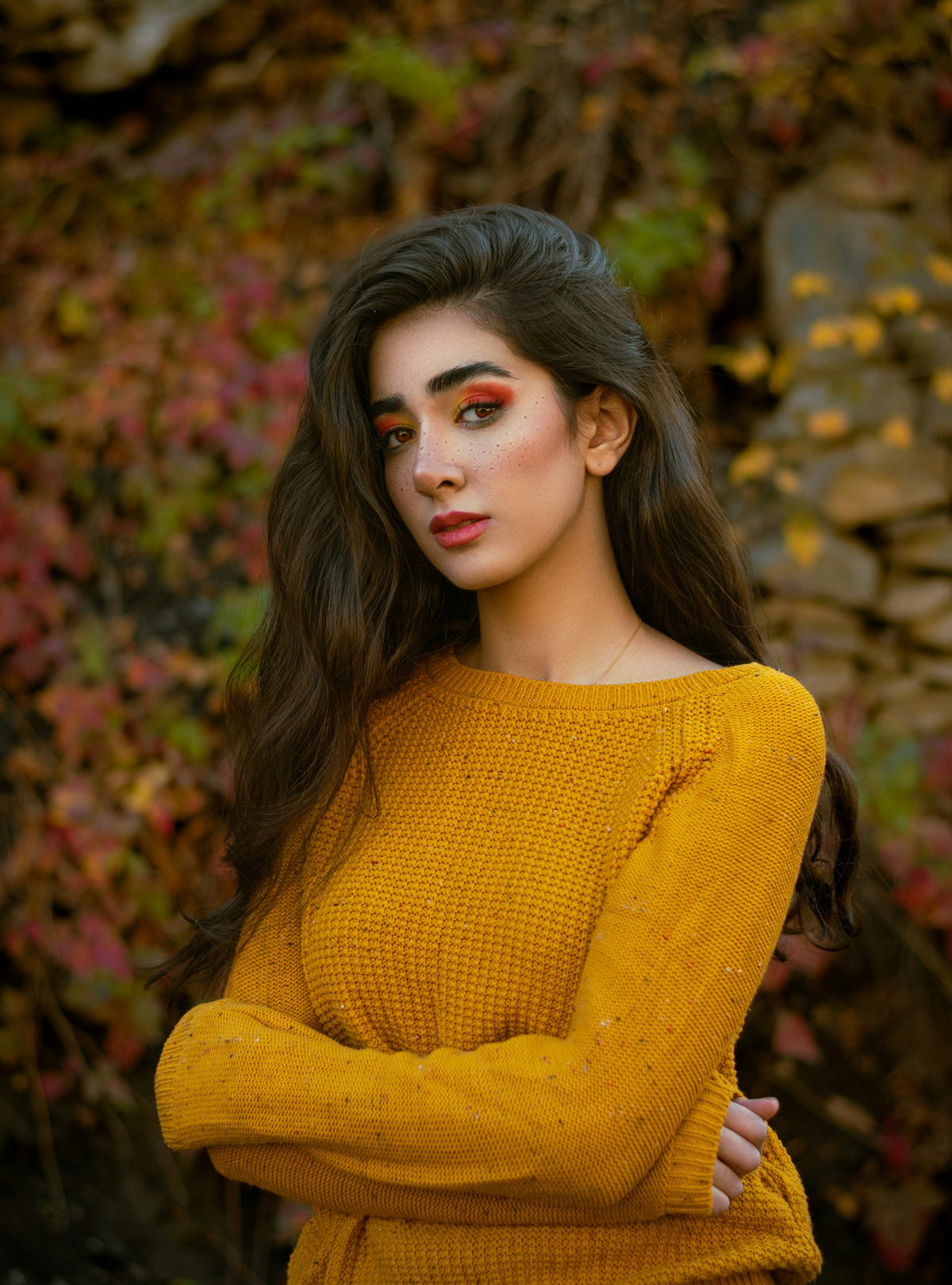 Sarson Crew-Neck Sweater in Mustard — view 1