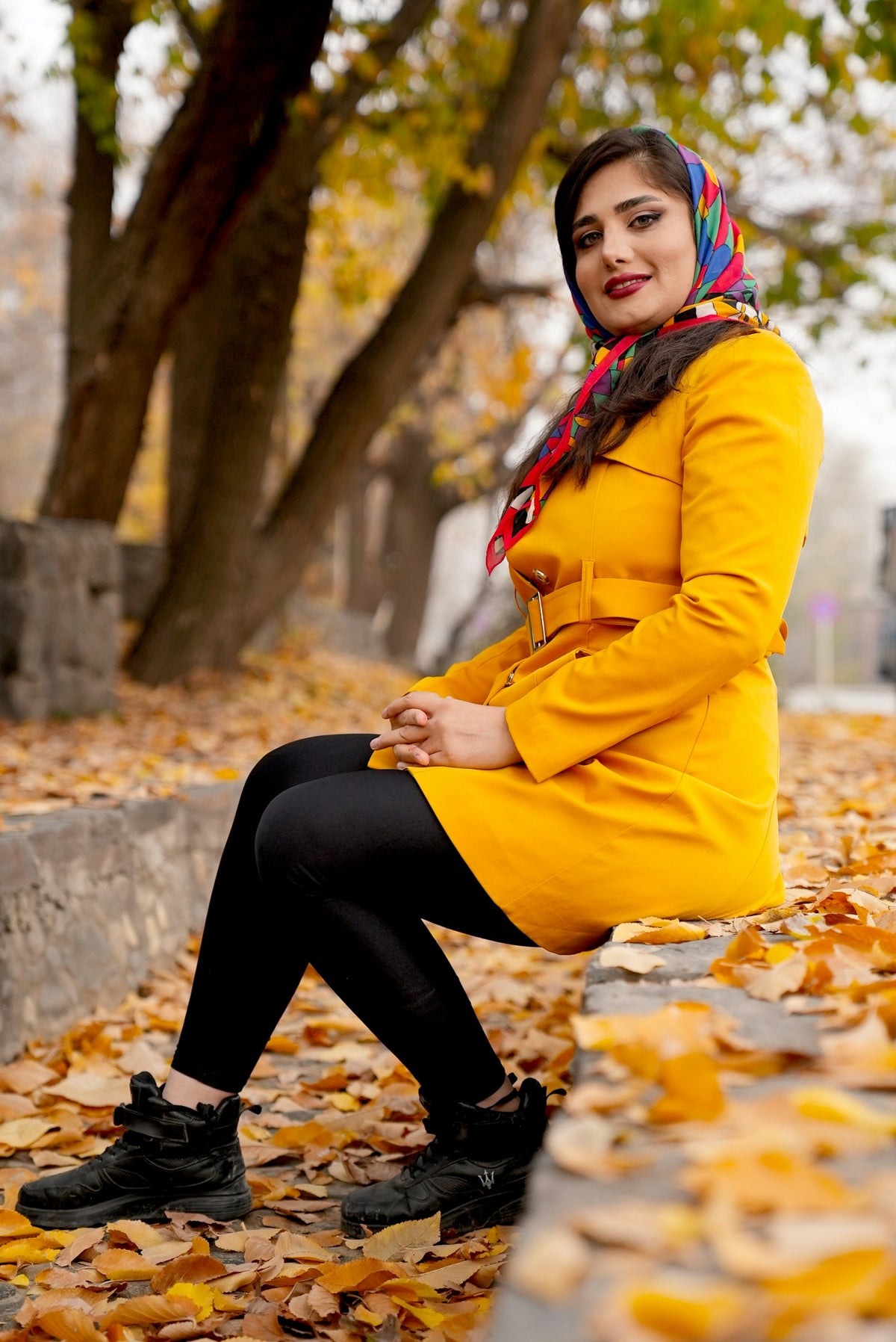 Sarson Swing Coat in Yellow — view 1
