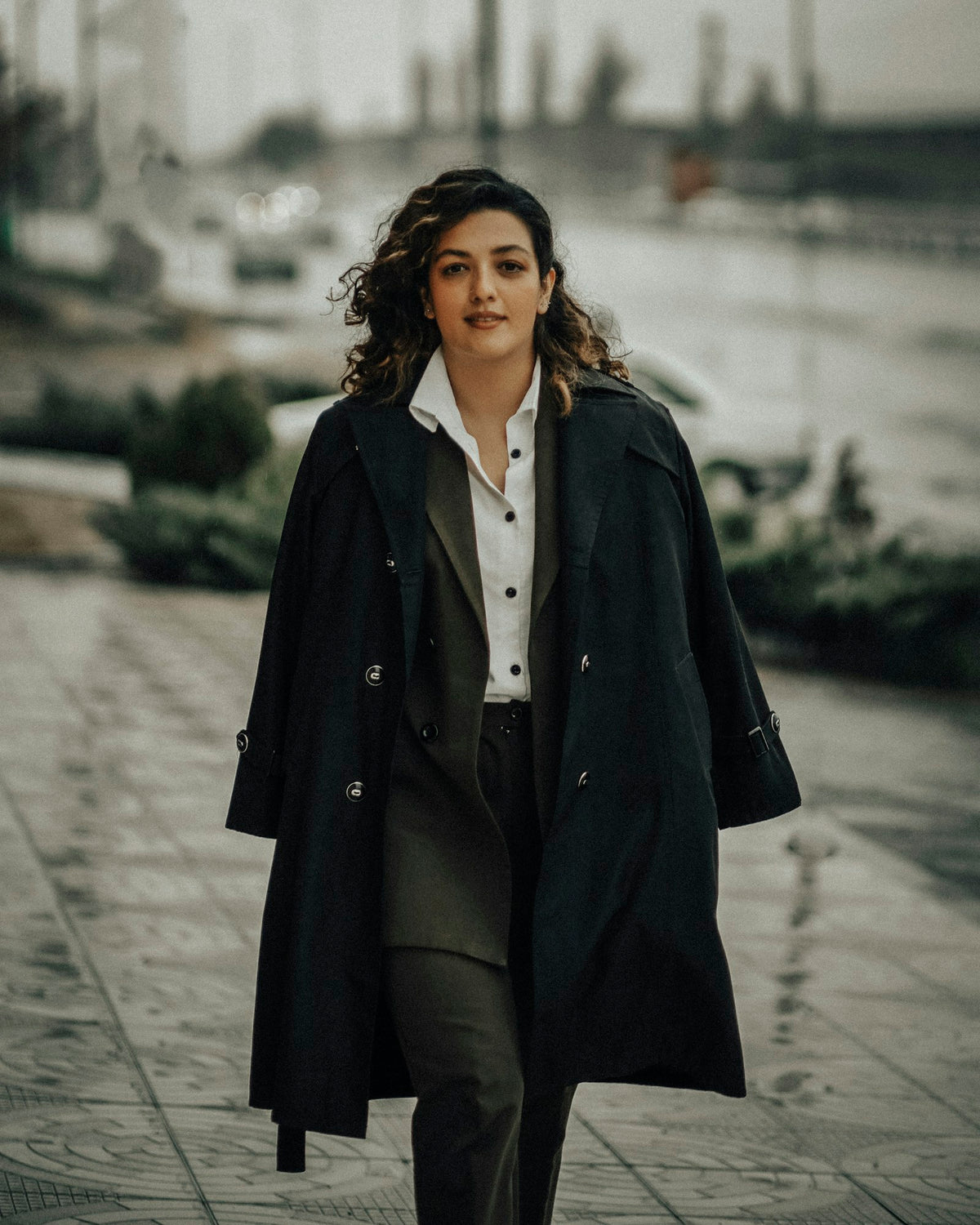 Shyam Classic Overcoat in Black — view 1